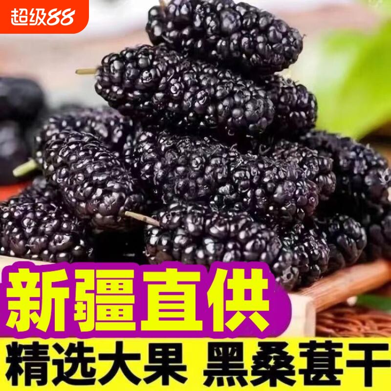 新疆吐鲁番野生黑桑葚干500g新货桑甚干桑椹子非桑葚果桑椹干大果