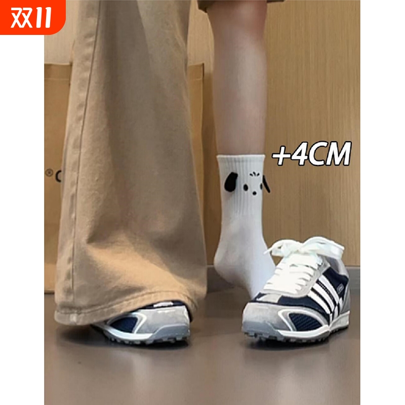 网面阿甘鞋女2025夏季新款厚底德训鞋女软底休闲系带圆头运动鞋女