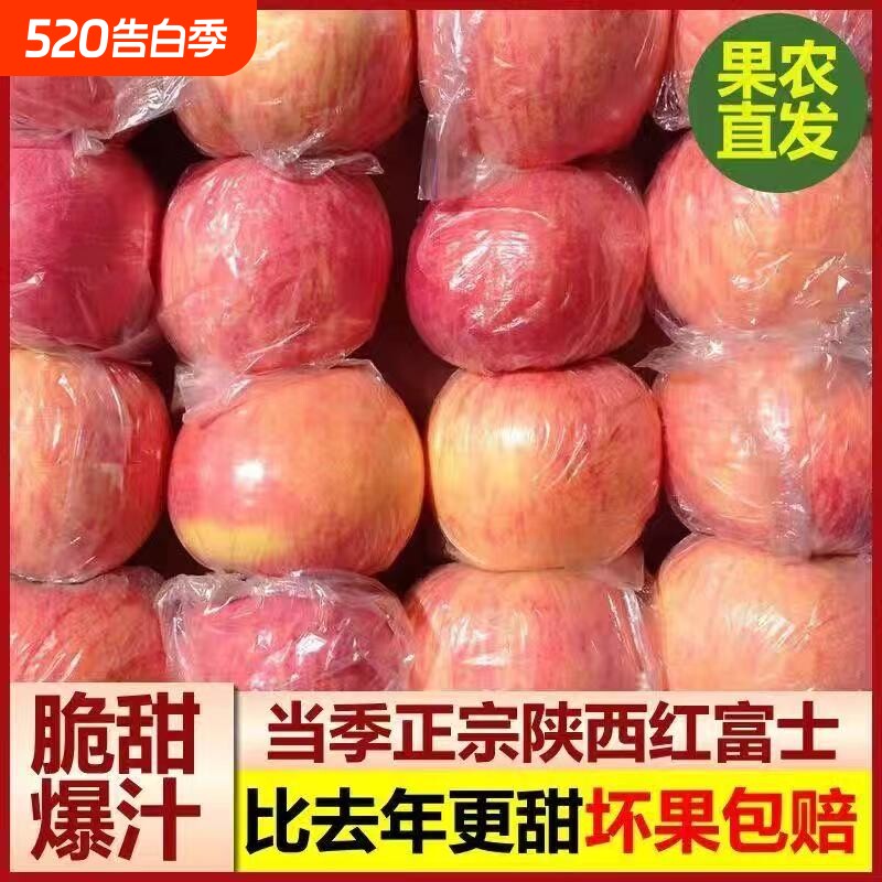 产地直发正宗红富士苹果冰糖心甜新鲜应季当季水果批发整箱现摘