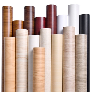 桌面贴纸家具翻新防水自粘墙纸桌子防潮木纹壁纸橱柜防油柜子仿木