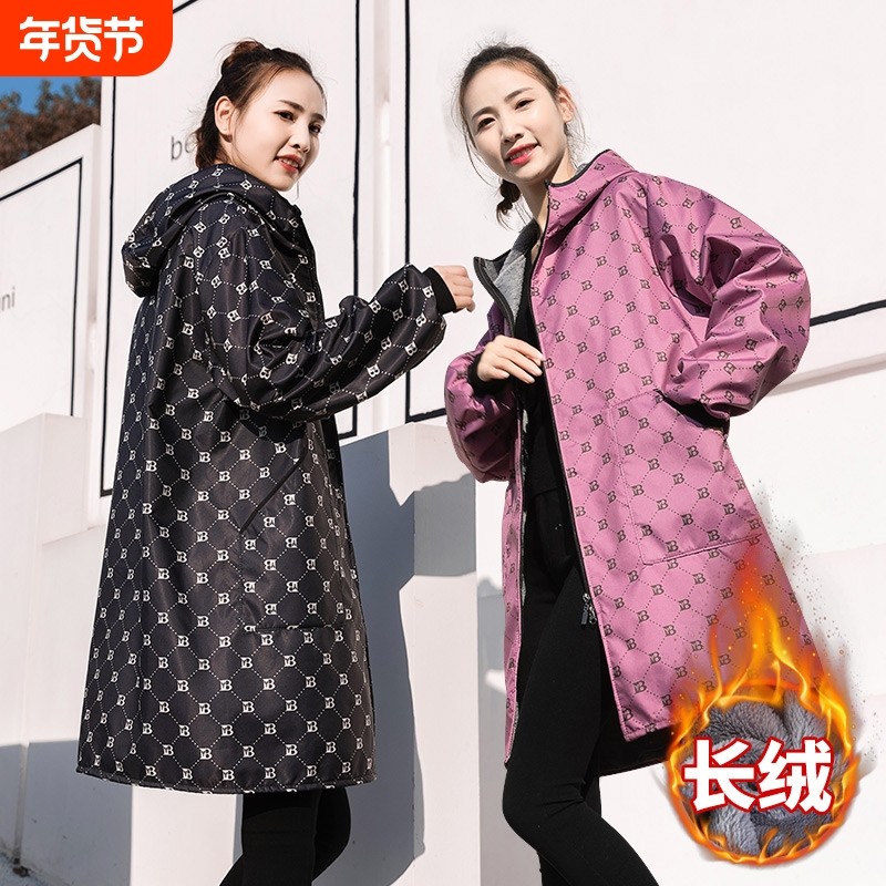 冬季加绒加厚罩衣大人女厨房防水防油围裙新款上班工作服外套大褂,家庭/个人清洁工具,围裙,淘宝优惠券,粉丝福利购,淘宝优惠卷