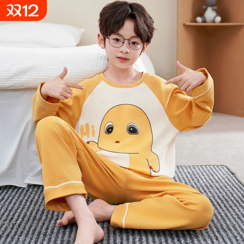 秋季奶龙儿童男童春款睡衣家居服