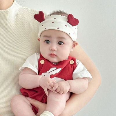 婴儿护囱门帽子夏季薄款纯棉囟门发带新生儿男女宝宝夏天遮脑门帽