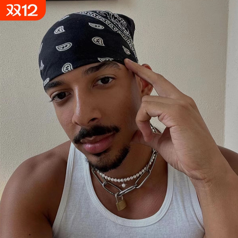 嘻哈花方巾男女适用|千人加购