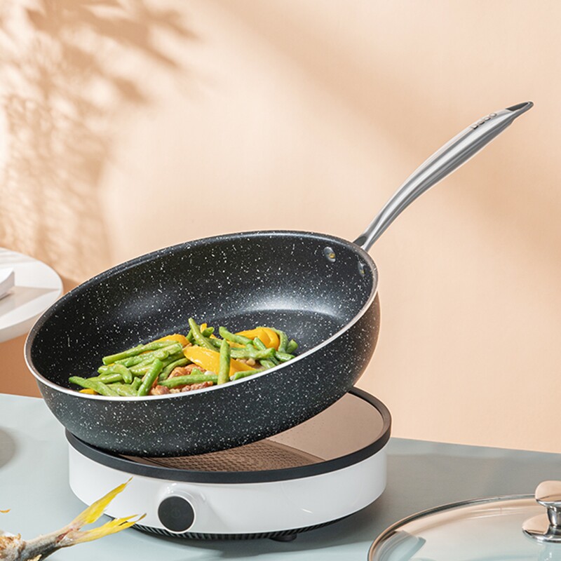 Debo德铂铝合金煎锅家用煎蛋煎饼锅不粘煎锅电磁炉燃气灶通用锅