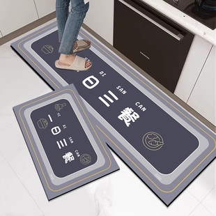 硅藻泥厨房地垫防油防滑吸水脚垫免洗可擦地毯铺垫子入户地面浴室