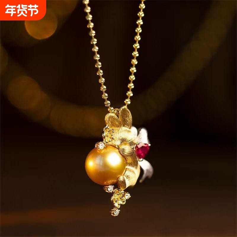 兔兔精灵吊坠项链胸针精美时尚百搭气质个性高级感小众设计吊坠