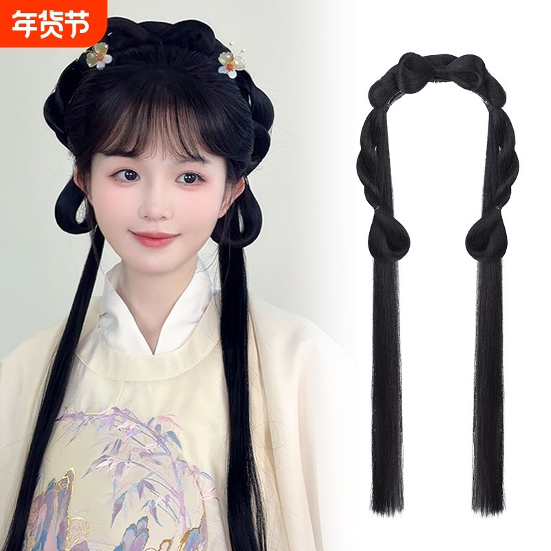 汉服假发古风懒人盘发发包一体式发髻头饰古装蝴蝶结明制垫发造型,美发护发/假发,发包/丸子,淘宝优惠券,粉丝福利购,淘宝优惠卷