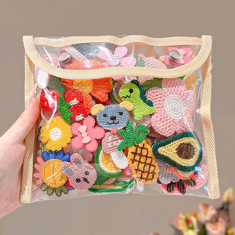 婴儿胎毛魔术贴婴幼儿前额刘海贴发卡儿童可爱碎发帖头饰女童发夹