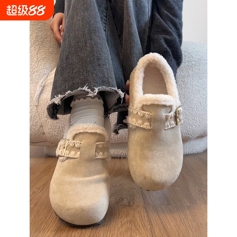 冬季平底毛绒棉鞋|超1000次加购
