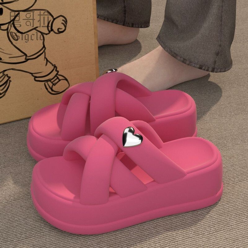 凉鞋女厚底2025踩屎感夏松糕外穿沙滩拖鞋新款小香风凉拖防滑鞋子