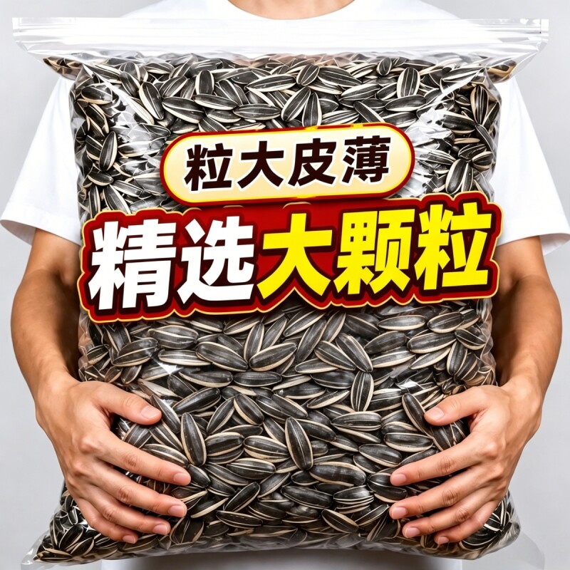 内蒙古原味炒熟葵花籽大颗粒瓜子5斤批发零食葵花子散装新货2026