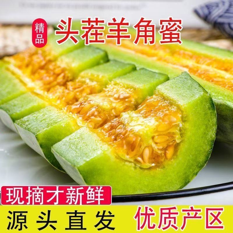 正宗山东头茬现摘羊角甜瓜新鲜应季水果当季蜜瓜孕妇香瓜整箱