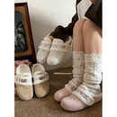 内增高厚底毛毛包头拖鞋 甜桃星球加绒勃肯鞋 半拖女冬外穿2025新款