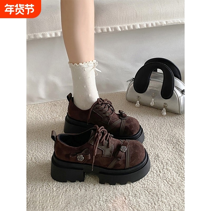 复古法式粗跟厚底深口单鞋女2025新款秋季百搭配裙子增高玛丽珍鞋,女鞋,深口单鞋,淘宝优惠券,粉丝福利购,淘宝优惠卷