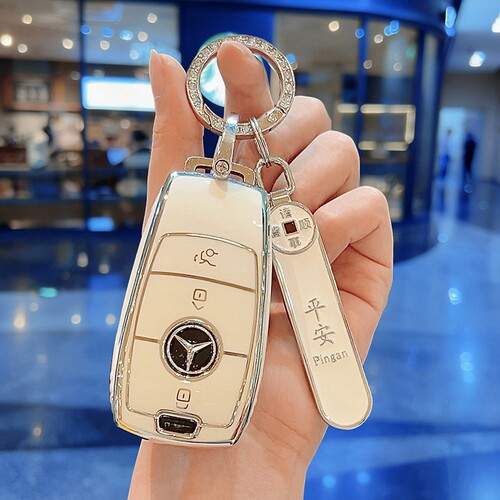 奔驰A级钥匙套GLB220车包E级GLA/GLE/CLA外壳EQA/EQB包A200/E300