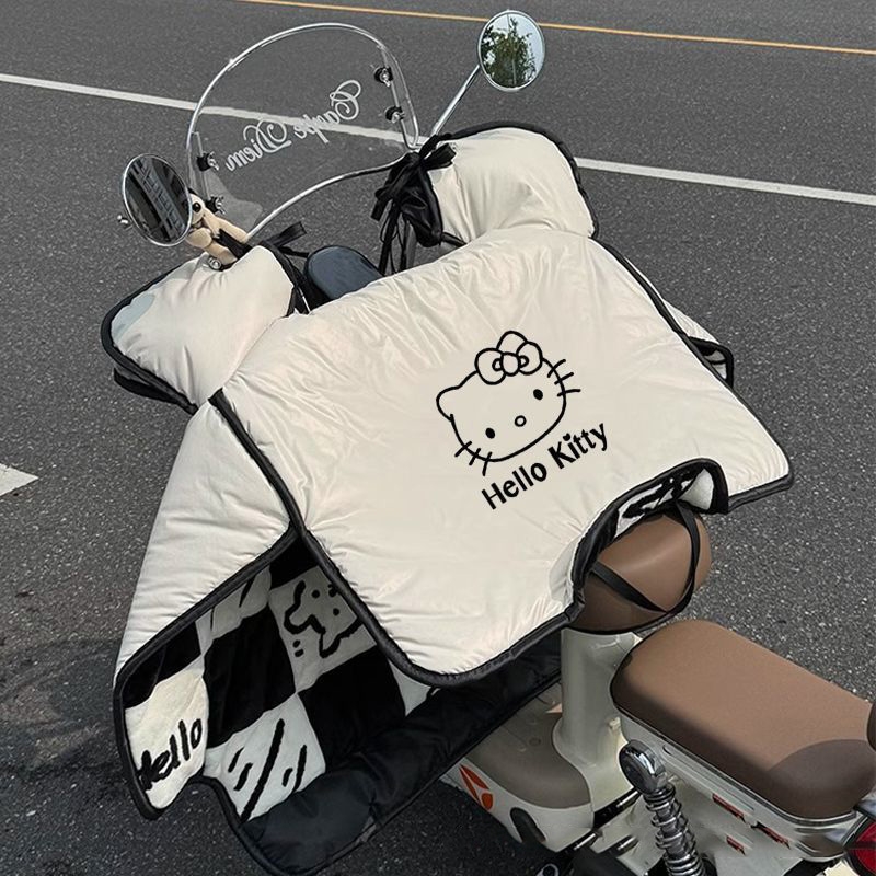 电动车挡风被冬季加绒加厚防水防雨小羊皮2025新款电瓶车防风罩