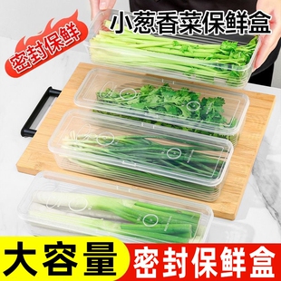 香菜小葱收纳盒冰箱芫荽整根收纳神器面条鸡蛋保鲜密封收纳大容量