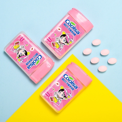 酷莎无糖水蜜桃薄荷糖卡通版 1盒装 12g