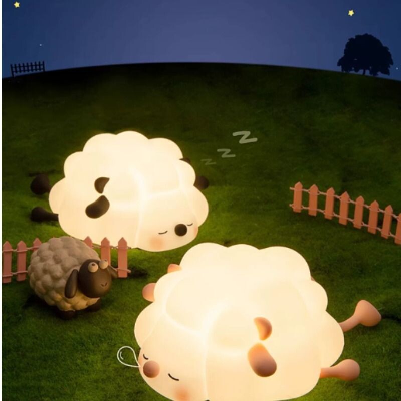 绵羊咩咩小夜灯儿童卧室宿舍床头图片