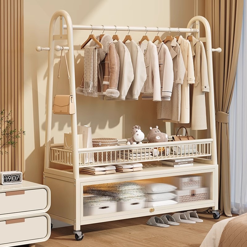 挂衣架落地卧室可移动家用房间晾衣架衣服置物架子室内简易衣帽架