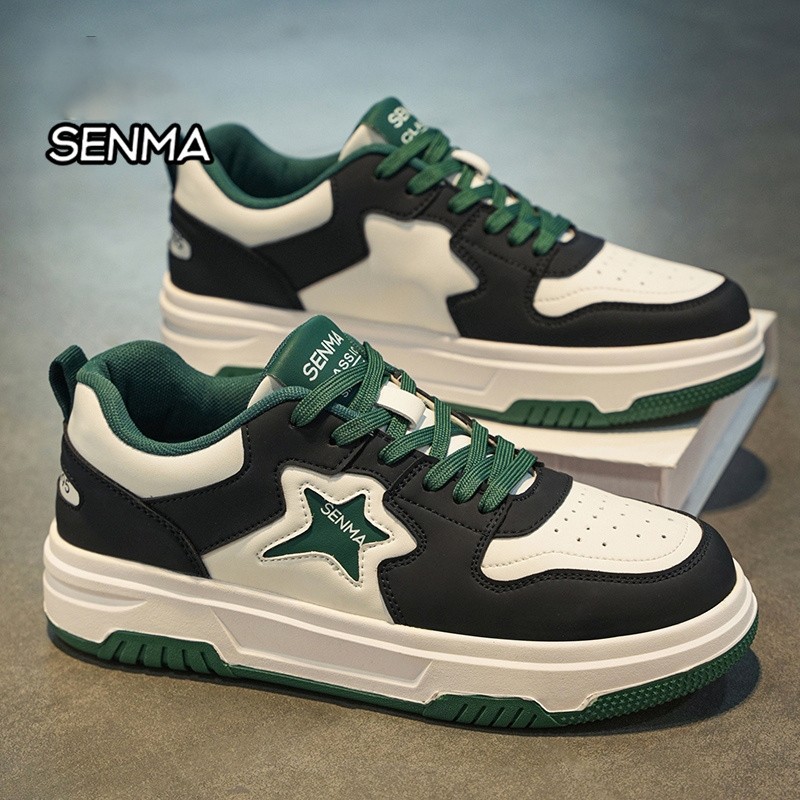 森玛男鞋春夏潮流百搭休闲设计小众板鞋青少年低帮运动增高小白鞋