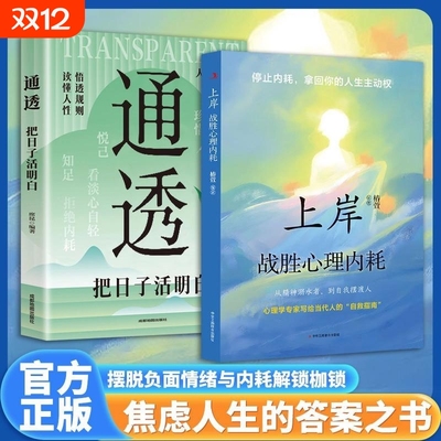 上岸战胜心理内耗战胜自我书籍告别焦虑内耗抗压手册摆脱自卑高敏感自我摆渡人松弛人生反内耗成长治愈正能量畅销书拥抱当下的生活