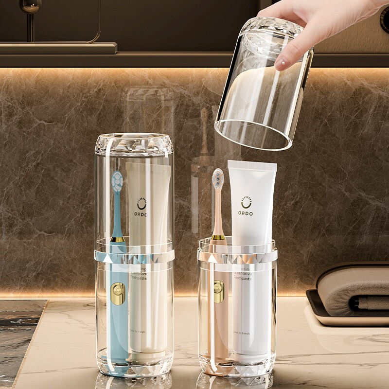 旅行洗漱杯儿童情侣漱口杯子牙刷牙膏收纳盒旅游神器套二合一出差