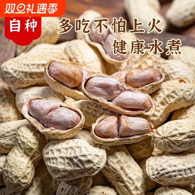 龙岩花生水煮白晒花生零食蒜香花生薄皮休闲正宗原味炒货香酥坚果