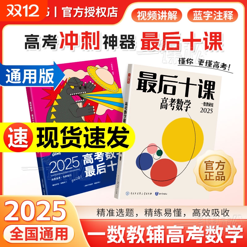 2025新版 一数高考数学最后十课(全国通用) 一数教辅 一数图书 高三临考考前冲刺提分必用 高考数学核心方法与技巧 官方自营旗舰店