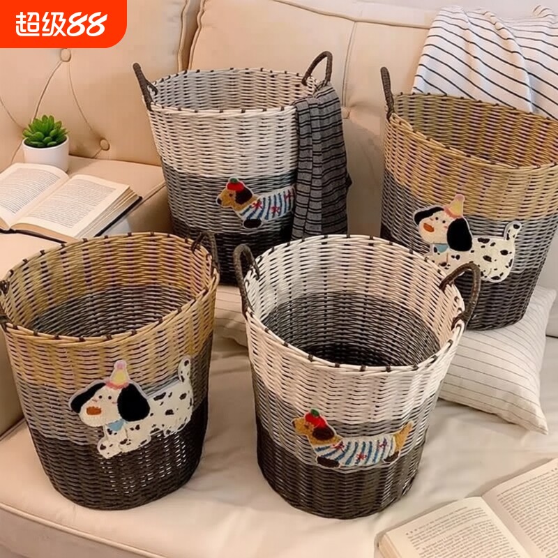 大容量编织神器脏衣服收纳筐图片
