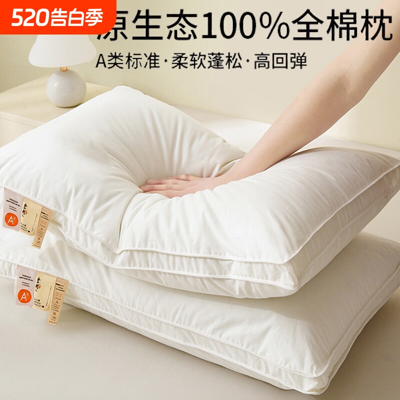 枕头2026新款护颈椎助睡眠专用成人单人一只装酒店枕芯套装一对
