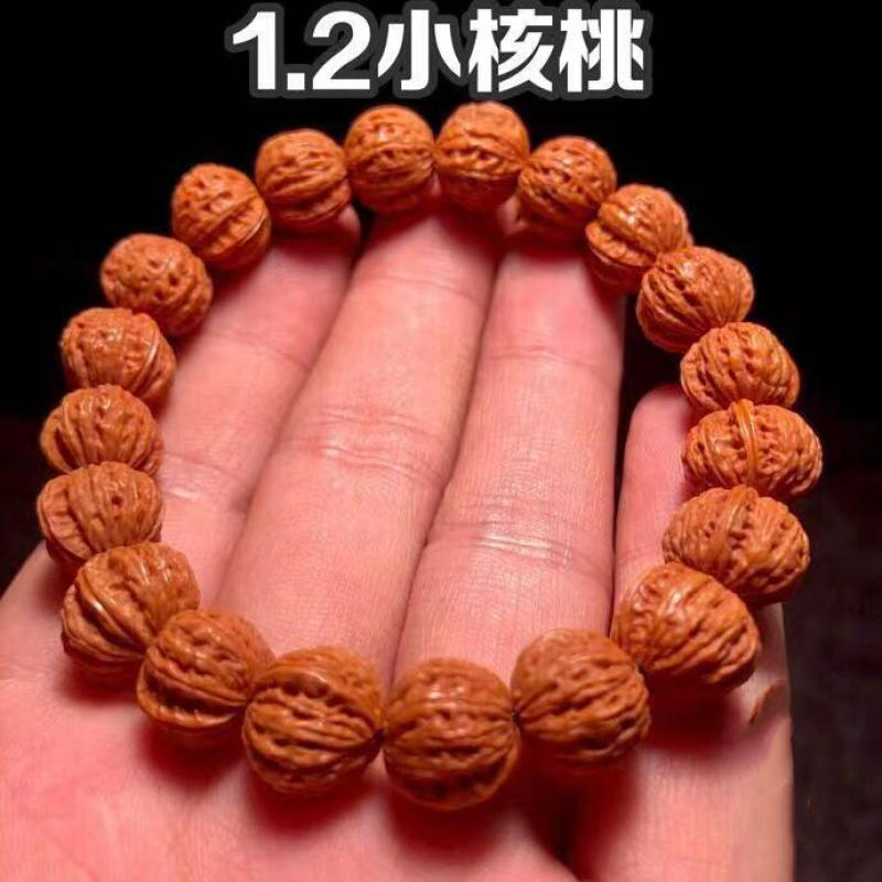 龙纹京八棱正圆秋子小核桃手串