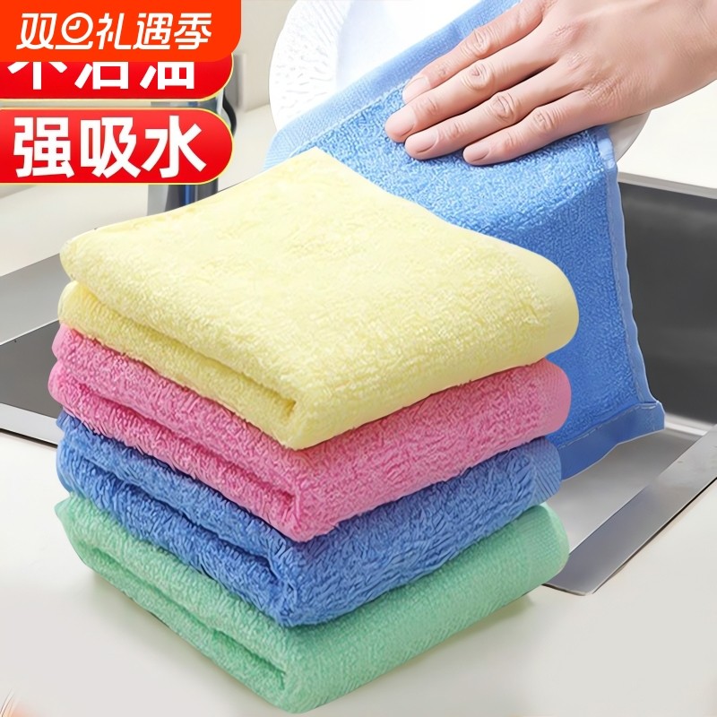 沾退油利除洗碗巾不沾油竹木纤维小抹布百洁布吸水易清洗去油吸油