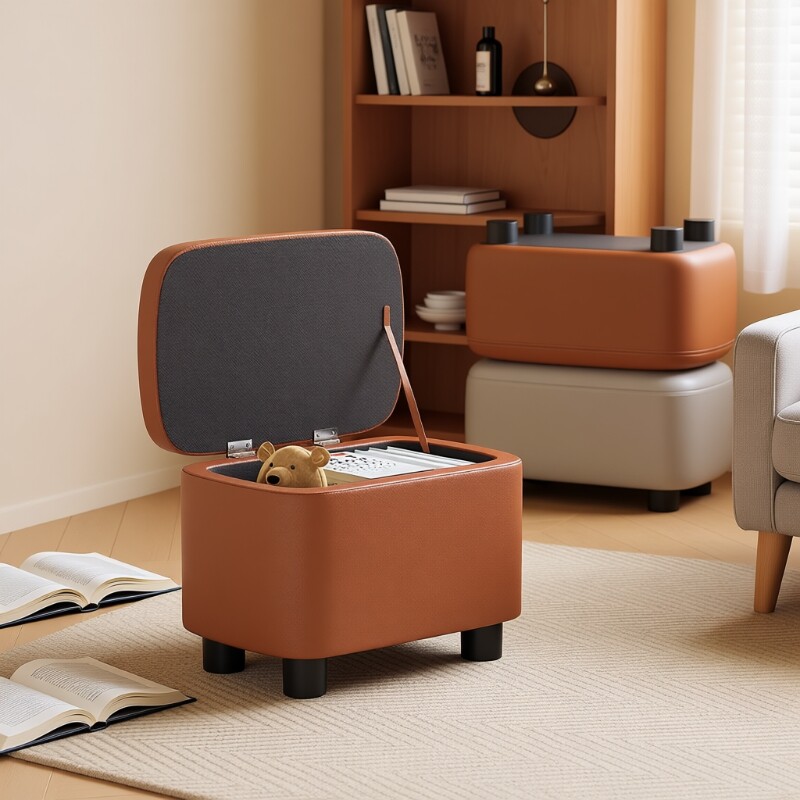 凳子家用门口换鞋凳简约现代收纳储物凳客厅茶几凳沙发脚踏凳矮凳