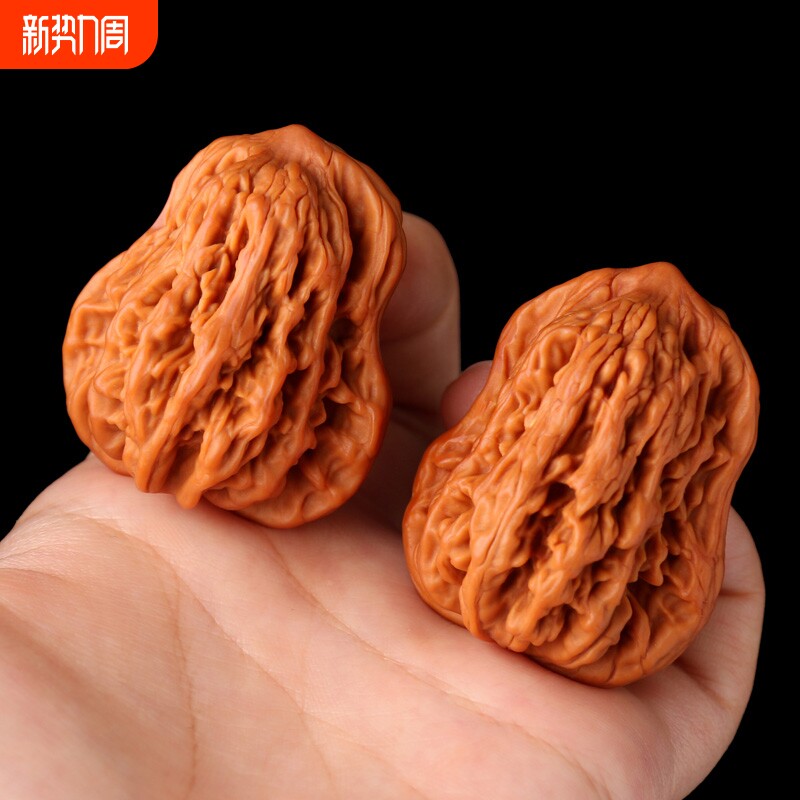 文玩野外生核桃手把件鹰嘴官帽灯笼麦穗虎头花生异形小葫芦狮子头