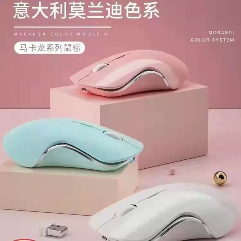 罗技G款静音无线鼠标蓝牙双模充电莫兰迪马卡龙充电游戏办公女生图片