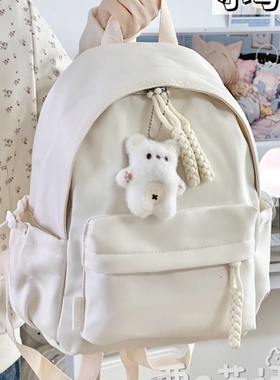 茶话会小书包女休闲百搭双肩包 日系ins初中女生高中学生轻便背包