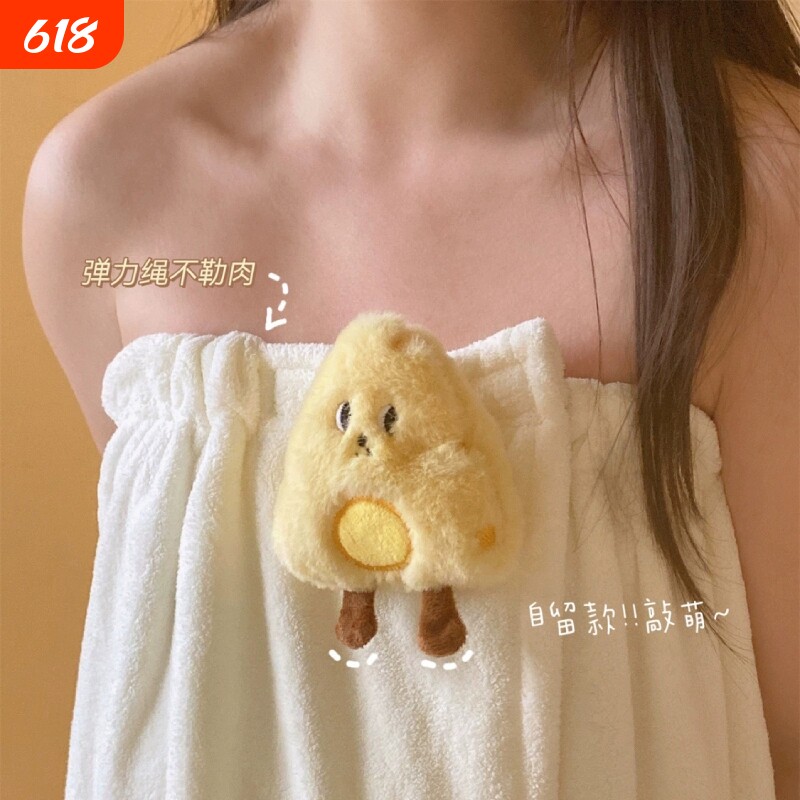 浴巾女学生宿舍比纯棉全棉吸水速干不易掉毛大毛巾浴帽三件套浴裙