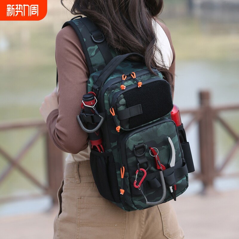 路亚包斜挎多功能双肩工具登山防水专用骑行户外小学生春游小背包