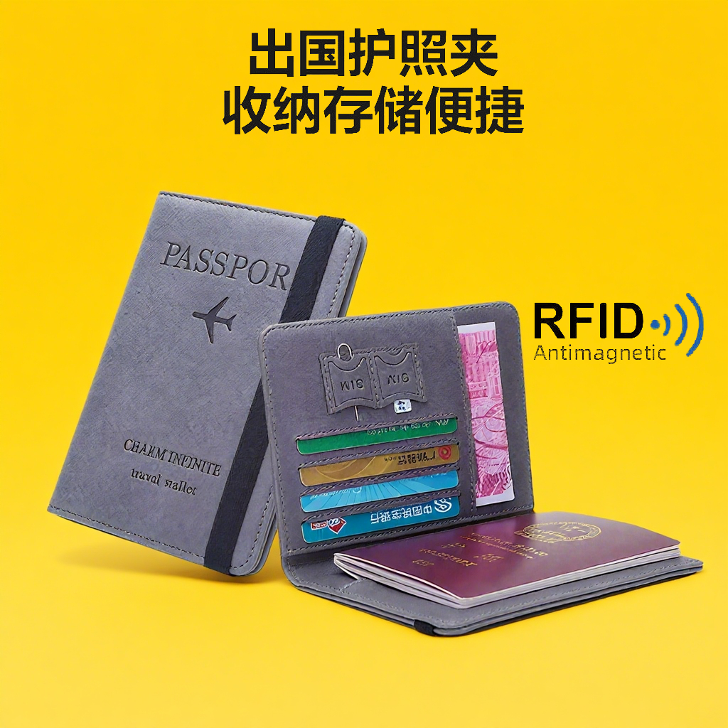护照夹收纳包钱包证件防盗刷卡包保护套零钱银行卡套出国便携机票