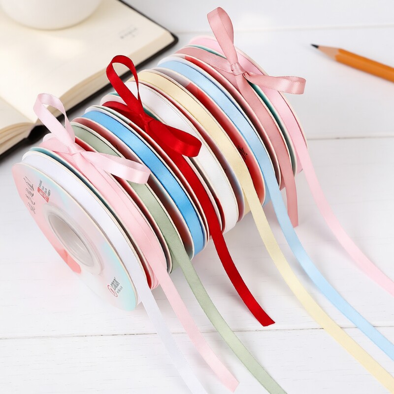 花束包装粉色丝带蛋糕0.6cm头饰编发缎带发饰彩带红色绿色鲜花