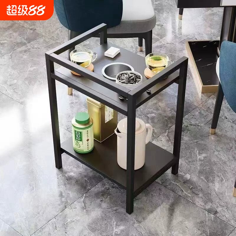 麻将茶几茶水架麻将桌小边几置物架棋牌室可移动专用茶水桌烟灰缸图片