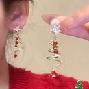 高级感蝴蝶结铃铛耳饰潮 爆款 圣诞系列 氛围感圣诞树耳环2025新款