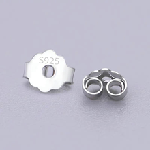 s925纯银耳堵防掉耳塞蝴蝶耳钉塞耳环后塞背耳扣耳托耳帽配件耳饰