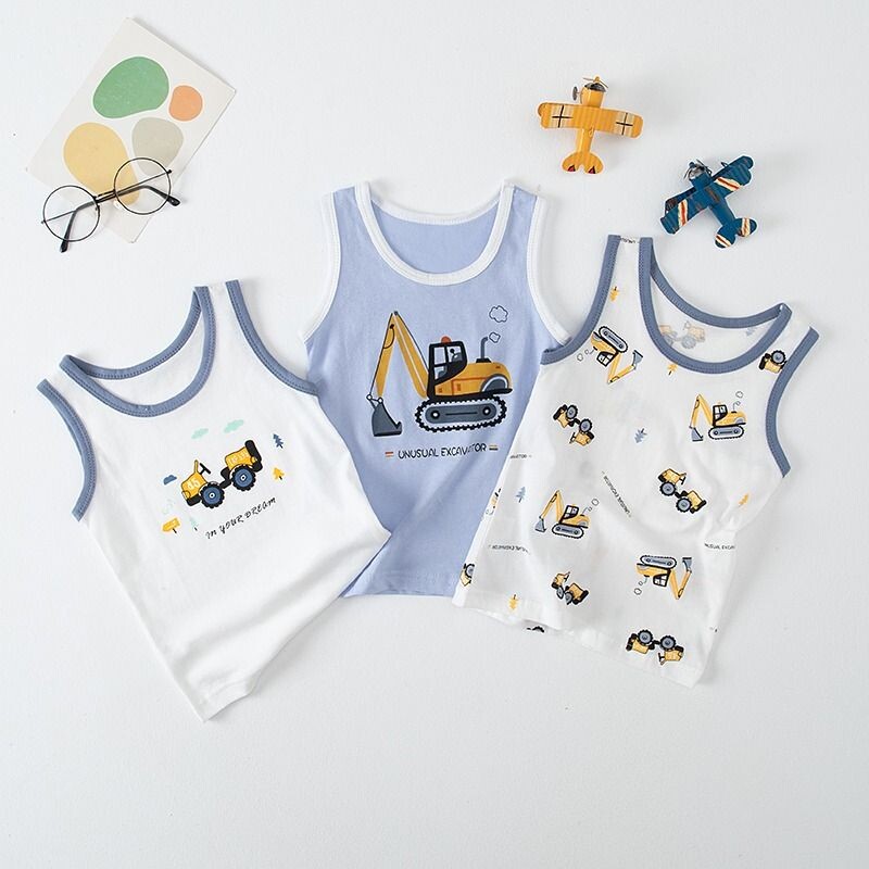 A类纯棉儿童背心男童春秋内穿宝宝夏上衣无袖小孩打底内衣小背心