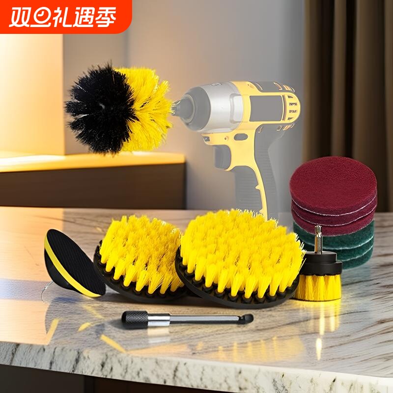 电动清洁刷汽车内饰顶棚轮毂脚垫车门车用多功能清洗抛光打蜡洗车