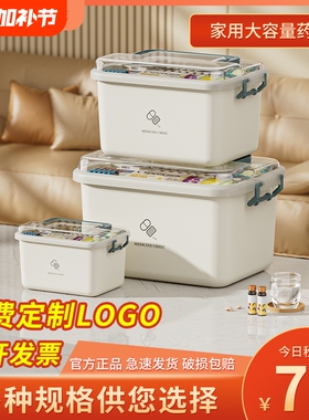 家用多层药箱便携药物分类收纳盒特大药品急救医疗箱双层分层分格