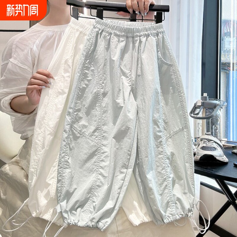 女童裤子防蚊裤女孩裤夏季2025薄款儿童百搭宽松夏装山本新款洋气