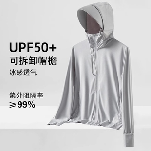 防紫外线外套皮肤衫 夏季 防晒服女UPF50 冰丝薄款 透气钓鱼防晒衣男